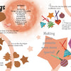 Christmas by Schiffer Publishing, Ltd. is a step-by-step illustrated guide to making DIY clay gift tags in tree, star, bell, and heart shapes, featuring tool images, instructions, finished painted tags, and ribbon accents.