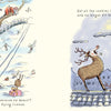 In All the Things Santa Claus Will Never Do by Schiffer Publishing, Ltd., Santa crashes into a tree, scattering gifts and surprising reindeer. On a rooftop, Santa gazes at the moon as a reindeer munches cookies in this funny children’s story.