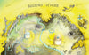 Maps of My Emotions by Schiffer Publishing, Ltd. is an illustrated fantasy map inspired by Bimba Landmann, featuring labeled landmarks, eerie buildings, and ominous symbols on a yellow background—perfect for children’s emotional exploration.