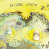 Maps of My Emotions by Schiffer Publishing, Ltd. is an illustrated fantasy map inspired by Bimba Landmann, featuring labeled landmarks, eerie buildings, and ominous symbols on a yellow background—perfect for children’s emotional exploration.