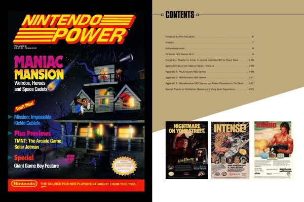 The NES Omnibus by Schiffer Publishing, Ltd. spotlights classic NES games like Maniac Mansion, Nightmare on Elm Street, Infiltrator, and Rambo, featuring retro cover art and nostalgic insights for fans and collectors.