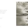 Healing Power of Water" by Schiffer Publishing, Ltd. features striking water photography in black and white, including an image of two people walking under dramatic clouds and an inspiring quote from Alan Watts.