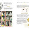 An Illuminated Guide to Wicca by Schiffer Publishing, Ltd. features illustrated pages with a cauldron, herb jars, a mortar and pestle, and an ornate incense holder—offering a visual Wiccan guide for pagan learning and tool use.