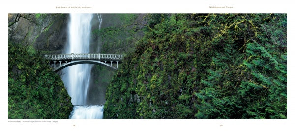 Experience the serene beauty of the Pacific Northwest with "Back Roads of the Pacific Northwest" by Schiffer Publishing, Ltd.—featuring lush gorges, mossy ferns, and iconic waterfalls perfect for landscape photography lovers.