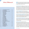 A two-page spread from "Motels of Wildwood" by Schiffer Publishing, Ltd. displays a blue diamond design, building key list, and North Wildwood text alongside black-and-white photos of retro diners, vintage cars, and Doo Wop motel architecture.