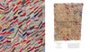 On the left is a vibrant, patchwork quilt with diagonal strips; on the right, a faded quilt like those in Schiffer Publishing, Ltd.’s "Unconventional & Unexpected, 2nd Edition" rests against a white background.