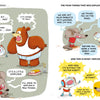 A cartoon of a bear and mouse from "The Forest Robot" by Schiffer Publishing, Ltd., ideal for fans of kids' graphic novels.