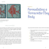 A book spread from Schiffer Publishing's "Cuerda Seca" shows Chapter 6 on the left with horse-inspired tiles and a terracotta design; on the right, Chapter 7 covers terracotta clay body formulation and tile-making techniques.
