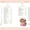 Flower Delights by Schiffer Publishing, Ltd. features table of contents pages with a pink floral background, gold text, and floral icons. Sections include Flower Facts, Inspiration, Knowledge, Stories, Treats, and More Info.