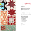 In *The Art of Make-Do Quilting* by Schiffer Publishing, Ltd., the right-side table of contents lists vintage quilt chapters; left pages display quilt blocks with stars, flowers, a house, bison shapes, “Tugalo River,” and vintage textiles.