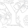 A bold letter Y stands centered on white with gray floral outlines, reflecting the elegant flower designs of the Schiffer Publishing, Ltd. Paint-Your-Own Watercolor Garland—ideal as a customizable celebration decoration.