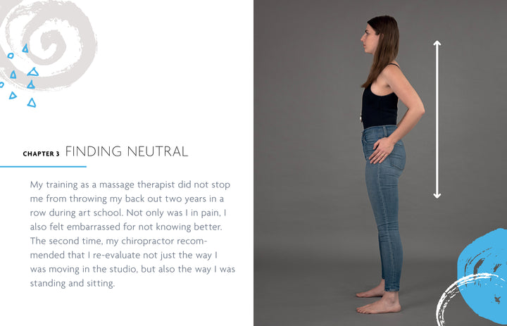 A woman stands before a white background, representing Wellness for Makers by Schiffer Publishing, Ltd. with a calm and confident presence.