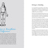 The Wellness for Makers book by Schiffer Publishing, Ltd. features an illustration of a person standing with relaxed hands and covers topics like proprioception vs. kinesthesia, sitting vs. standing, injury prevention, and healthy movement tips for artists.