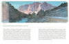 The Sketchbook Traveler Southwest by Schiffer Publishing, Ltd. features a hand-drawn panoramic of Bachelor Mountain near Creede, Colorado, with handwritten notes on its geology and history—perfect for adventurous sketchbook travelers.