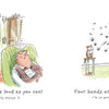 Inspired by "All the Things Mom Will Never Say" from Schiffer Publishing, Ltd.: kids play loud music and make messes while a cat watches—all with mom’s funny praise for their silly antics.