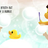 In Huff and Puff by Schiffer Publishing, Ltd., cartoon characters blowing bubbles introduce kids to mindful breathing in a delightful board book.
