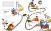 In *The Grumbletroll . . . Wants to Be First!* by Schiffer Publishing, Ltd., a blue mouse in a striped cart races ahead while other animals crash behind him, capturing action, speed, comic mishaps, and hints of sportsmanship.