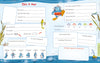 The Grumbletroll Meet My Friends Activity Book by Schiffer Publishing, Ltd. features a bright worksheet with cartoon animals and underwater scenes for kids to fill in their name, grade, mood, and hobbies, inspired by friendship activity book themes.