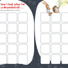 A page from Schiffer Publishing, Ltd.'s The Grumbletroll Meet My Friends Activity Book features blank square frames for drawing faces, plus cartoon pals like a blue troll, rabbit, and hedgehog. Perfect for building kids' social skills!.