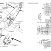 A detailed diagram from "B-25 Mitchell, Vol. 1" by Schiffer Publishing, Ltd. shows labeled parts and crew positions, plus technical charts and measurements—an ideal resource for B-25 enthusiasts and historians.