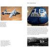 Two pages from "B-25 Mitchell, Vol. 1" by Schiffer Publishing, Ltd. show WWII aircraft insignia: US planes with star roundels, plus a blue tail, white stripes, and a silver tail with black numbers.