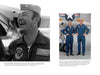 Left: A smiling US Navy pilot stands by an aircraft. Right: Two men in F-14 Tomcat flight suits pose before a plane. Black-and-white and color photos from "Black Lion One" by Schiffer Publishing, Ltd. are featured side by side.