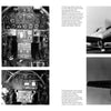 A magazine spread from Schiffer Publishing, Ltd.'s Twin Mustang showcases cockpit photos, technical details, and two black-and-white images of the F-82 night fighter—a side view on the runway and an overhead shot in flight.