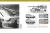 A black-and-white photo of camouflaged armored vehicles and annotated technical diagrams of WWII tank destroyers appear in "The Porsche Tiger and Ferdinand Tank Destroyer" by Schiffer Publishing, Ltd.