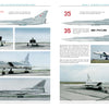 A two-page spread from Schiffer Publishing, Ltd.’s "Tupolev Tu-22M" shows color photos and side-view illustrations of the Russian supersonic bomber with technical details and the red star insignia.