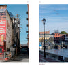 Baltimore by Schiffer Publishing, Ltd.: Left photo shows a vibrant corner building with murals and the “771? From where Legends are made” sign; right photo features Fells Point’s waterfront with a ship, dock, and historic brick buildings.