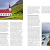 On the pages of Schiffer Publishing, Ltd.'s "Secret Places," a red-roofed church stands on a grassy hill with mountains behind, while a white and red lighthouse overlooks the ocean—ideal for a peaceful getaway. Text spans both pages.