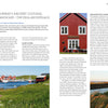 A spread from Secret Places by Schiffer Publishing, Ltd. highlights Norway’s Vega Archipelago with text, a map, and images of red houses by the water and a white barn—ideal inspiration for travelers seeking hidden, crowd-free destinations.