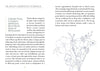 A botanical illustration of delicate grey flowers decorates the bottom left of a page from "Listening to Flowers" by Schiffer Publishing, Ltd., featuring information on Dr. Bach’s Emergency Formula, its uses, and dosage instructions.