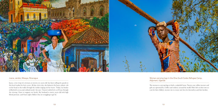 Grit and Grace by Schiffer Publishing, Ltd. is a collage inspired by Alison Wright’s photography, capturing the strength and resilience of women in developing countries.