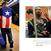 A man in a striped shirt and a woman in a subway capture the urban human experience in "METRO / New York / London / Paris" by Schiffer Publishing, Ltd.