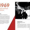 A black-and-white photo shows people at night outside New York City's Fillmore East, its marquee listing The Who. Memories from Bill Graham and Steve Richards and text about a 1969 concert appear in this Schiffer Publishing, Ltd. release.
