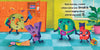 In Schiffer Publishing, Ltd.’s "Big P Takes a Fall (and That’s Not All)," illustrated letters Q, Y, D, and small b embark on an alphabet adventure. Q has a book; Y picks up crayons; D holds small b’s hand. The wall reveals small b and D are siblings.