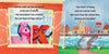 In Schiffer Publishing, Ltd.'s "Big P Takes a Fall (and That’s Not All)," two cartoon letters look out a window at flooded streets and damaged bridges as rain pours over houses—just part of their rhyming alphabet adventure.
