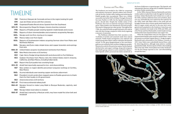 navajo and pueblo jewelry design timeline