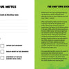 Two pages from Dark Tourism California by Schiffer Publishing, Ltd.: the left page offers scary Alcatraz prompts and a fright checklist; the right recounts chilling ghost stories and prison escapes in this haunted travel guide.