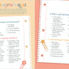 The Illustrated Enneagram by Schiffer Publishing, Ltd. features a two-page Enneagram quiz in a pastel, notebook-style layout with multiple-choice questions and playful accents—ideal for self-development enthusiasts.