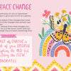 A vibrant illustration of a butterfly on a rainbow with flowers graces the cover of Schiffer Publishing, Ltd.'s "How to Be Happy," featuring motivational quotes on change and mindfulness—a perfect inspirational gift book.