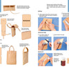 Leathercrafting DIY by Schiffer Publishing, Ltd. is a step-by-step leatherwork photo guide for beginners, showing how to stitch, assemble, finish, and care for a tan leather bag with clear images, instructions, and diagrams.