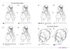 The book "How to Render Attractive Characters with COPIC Markers" by Schiffer Publishing, Ltd. teaches how to add hair clips, fabric bulges, and gray hair to bun-and-apron characters with sketches and concise text instructions.