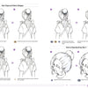 The book "How to Render Attractive Characters with COPIC Markers" by Schiffer Publishing, Ltd. teaches how to add hair clips, fabric bulges, and gray hair to bun-and-apron characters with sketches and concise text instructions.