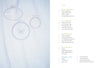 On the left, a soft translucent white curtain with embroidery hoops and a butterfly hangs; on the right, "Whitework Embroidery" by Schiffer Publishing, Ltd. displays a clean table of contents listing whitework and needlework project sections.