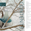 A sleeveless, blue-green dress hangs from a tree by a frozen lake, evoking wintry inspiration—the cover of "Create Naturally" by Schiffer Publishing, Ltd., with a table of contents overlaid on the creative scene.