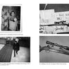 A collage for "Small-Town Cops in the Crosshairs" (Schiffer Publishing, Ltd.) features four black-and-white images: a gunman, Johnston gang suspect under surveillance, and two close-ups of a scoped rifle on newspaper and plain backgrounds.