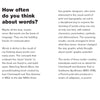 The image displays an introduction page from Words in Action by Schiffer Publishing, Ltd. INTRODUCTION is vertically aligned left, with a heading asking "How often do you think about words?" and paragraphs on words, typography, and graphic design.