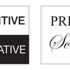 Words in Action by Schiffer Publishing, Ltd.: the left box shows POSITIVE on white and NEGATIVE on black; the right box displays PRINT in block letters and Script in cursive—an inspiring typographic resource.
